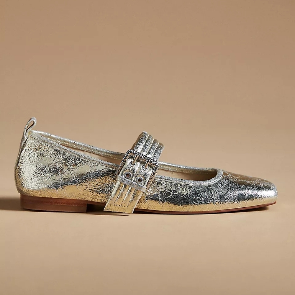 NWOB Anthropologie Dolce Vita Arora Buckled Mary Jane Square Toe Ballet Flats 12 - Picture 2 of 14